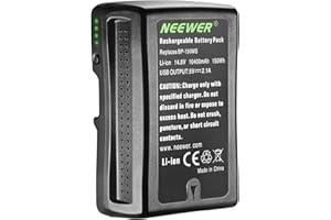 Neewer V Mount/V Lock Battery - 150Wh 14.4V 10400mAh Rechargeable Li-ion Battery for Broadcast Video Camcorder,Compatible with Sony HDCAM, XDCAM, Digital Cinema Cameras and Other Camcorders