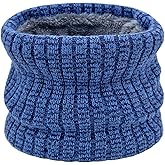 HOPSOOKEN Kids Fleece Neck Warmer Gaiter Winter Scarf for Boys Girls Windproof Soft Thermal Infinity Scarf for Cold Weather