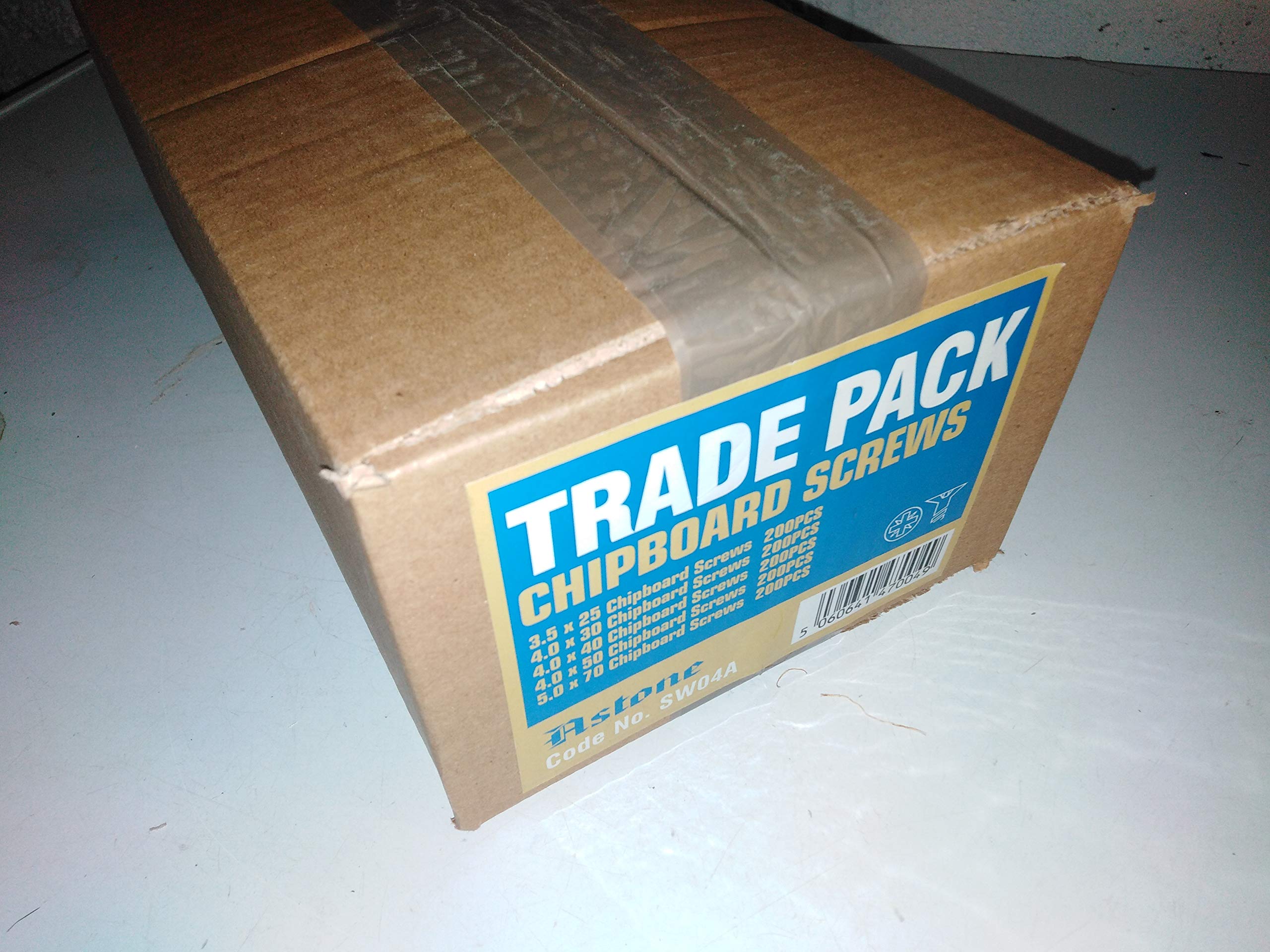 General Purpose woodscrew Trade Pack: zinc and Yellow Plated; 5 Sizes; 1000 Pieces