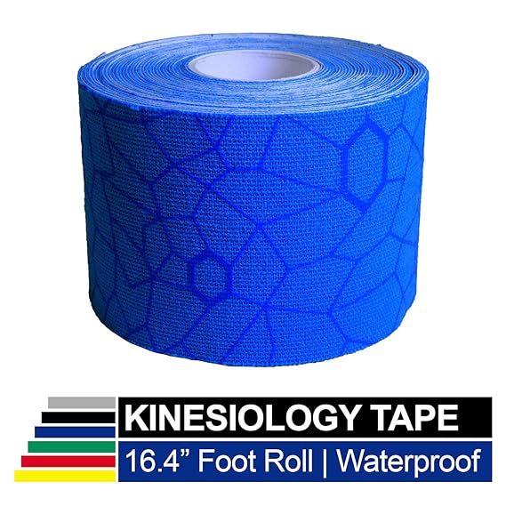 Theraband Kinesiology Tape Standard Roll, Blue / Blue Print, 2 Inch X