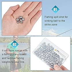 100pcs Split Shot Fishing Weights Removable Round