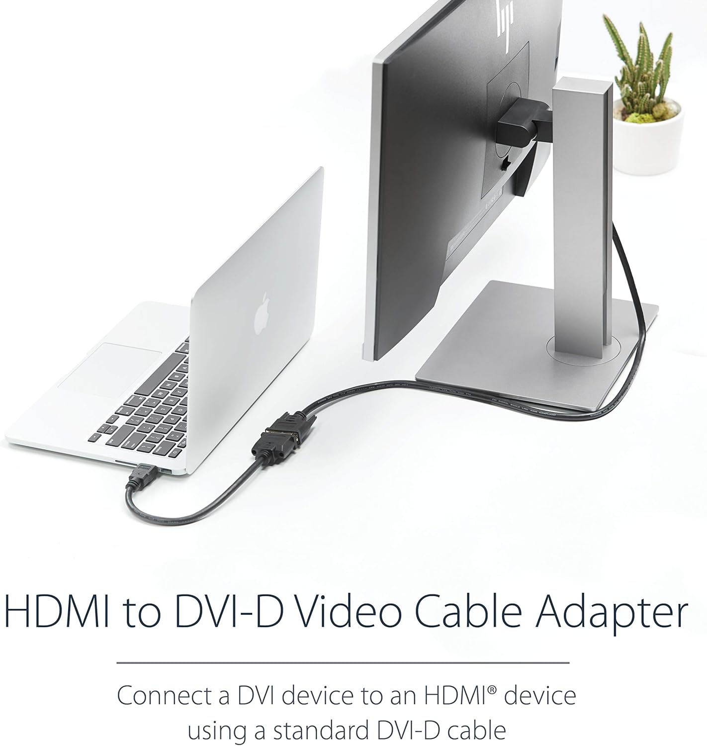 StarTech HDMI Male to DVI Female Adapter - 8-Inch - 1080p DVI-D Gender Changer Cable (HDDVIMF8IN), Black: Home Audio & Theater