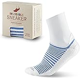 Marcoliani Milano Mens Dress Socks - Invisible Sneaker Microcushion Pima Cotton Polka dot