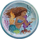 Amscan Round Plates, 7" (8-Pack) - Vibrant Premium Quality Party Plates, Perfect for Parties & Events, The Little Mermaid