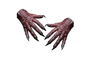 PJMarts Devil Hands gloves, monster hands Halloween gloves zombie claw gloves Horror Scary Halloween Cosplay Costume for Adul