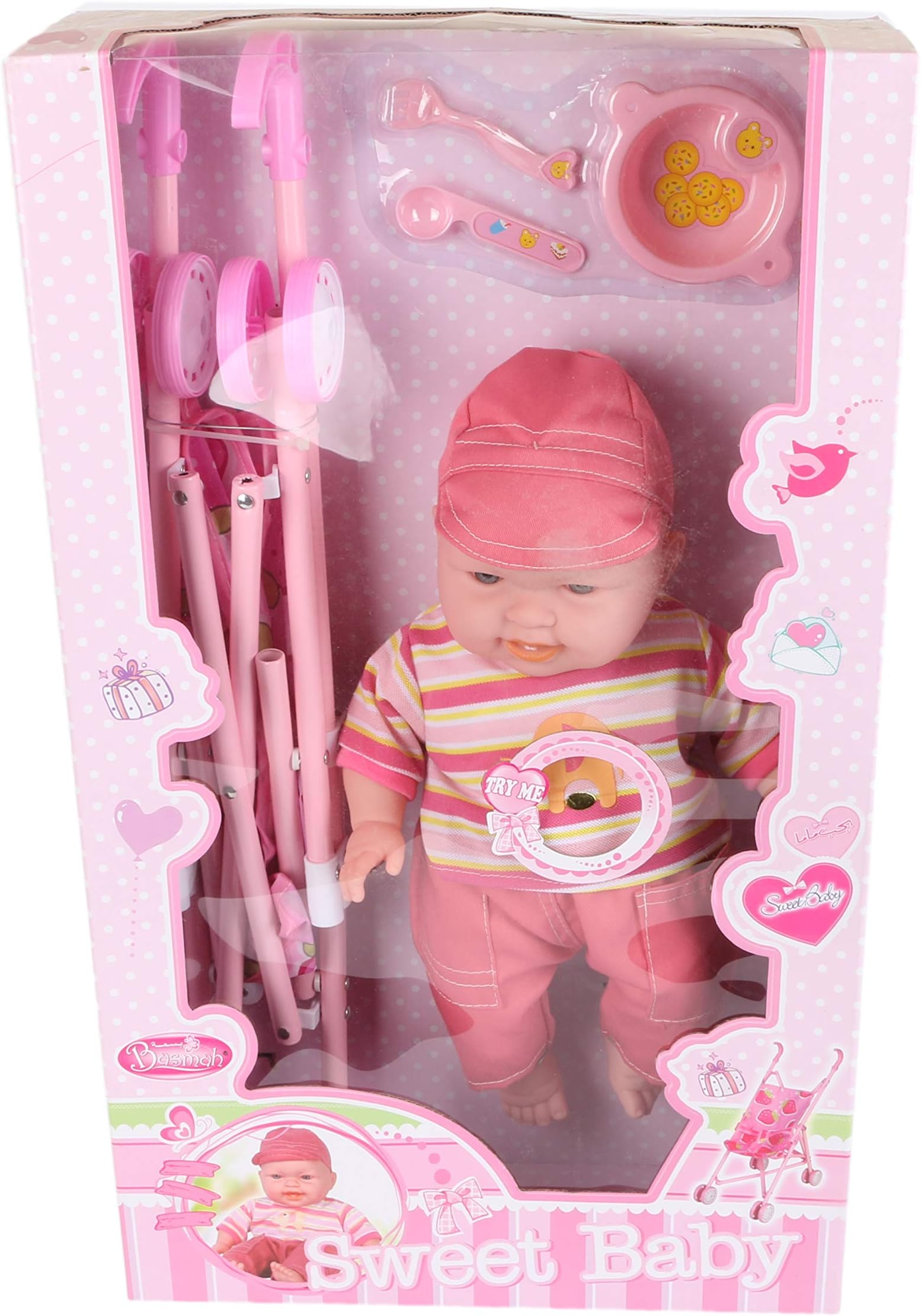 baby doll with trolley