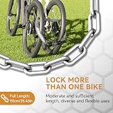 Looxmeer Heavy Duty Bike Lock 90cm 7mm 5-Digit Combination Chain Lock view 5