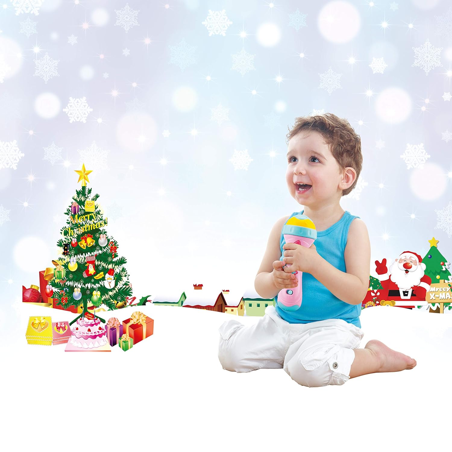 Canzoni Di Natale Karaoke.Giallo Giocattoli Di Karaoke Musicali Con Canzoni Per Ragazzi E Ragazze Ellien Microfono Per Bambini Con Registrazione A Lungo E Cambio Di Voce Console Karaoke