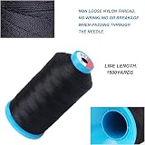 AusseL Black Nylon Sewing Thread 1500Yd T70#69 for Upholstery & Outdoor view 3