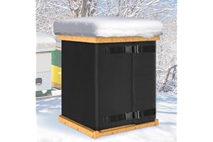 Warmfarm Winter Bee Hive Insulation Cover - Fits 8/10 Frame Beehives, 600D Oxford Weatherproof Beekeeping Supplies 75.6" x 23.67" (8/10 Frame 1 Pcs)
