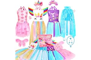 Chillife Princess Dresses for Girls,Kids Dress Up Clothes Costume Set Princess Toys Gift Girl for Little Girls Ages 3-6yrs