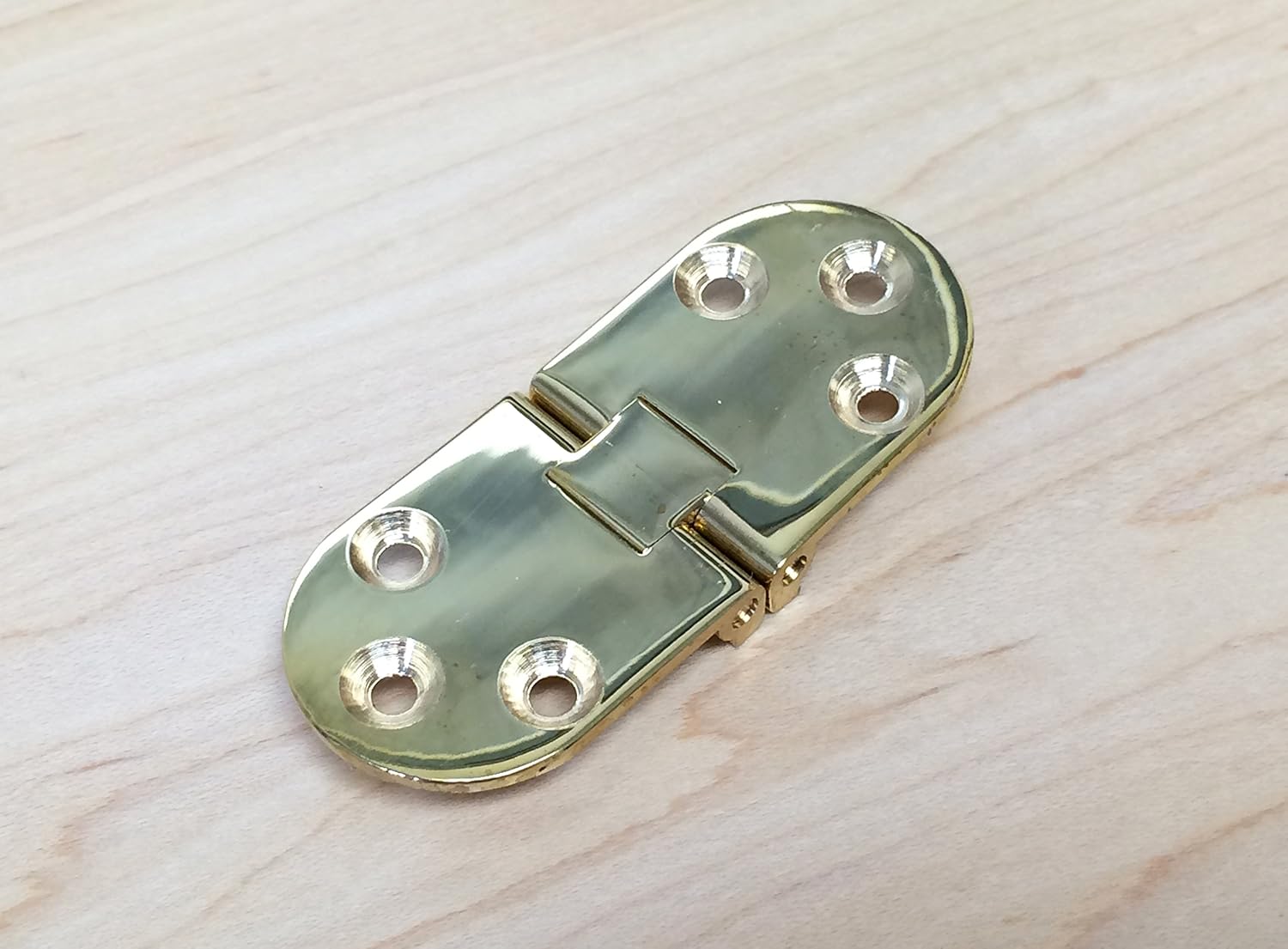 Free Swinging Folding Table Hinge in Polished Brass 2 Pack