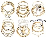 17IF 25 PCS(6 Pack) Dainty Boho Gold Chain