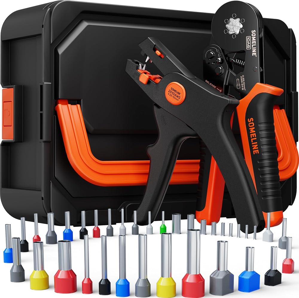 SOMELINE Hexagonal Crimping Pliers Set 36 Types 0.25-10mm² with Case