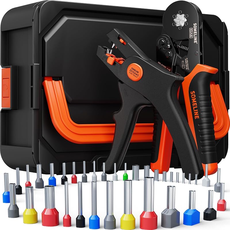 SOMELINE Hexagonal Crimping Pliers Set 36 Types 0.25-10mm² with Case