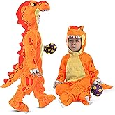 Spooktacular Creations Halloween Dinosaur Costume Kids, T-Rex Costume Outfit with Egg for Toddler Child Dress Up Party