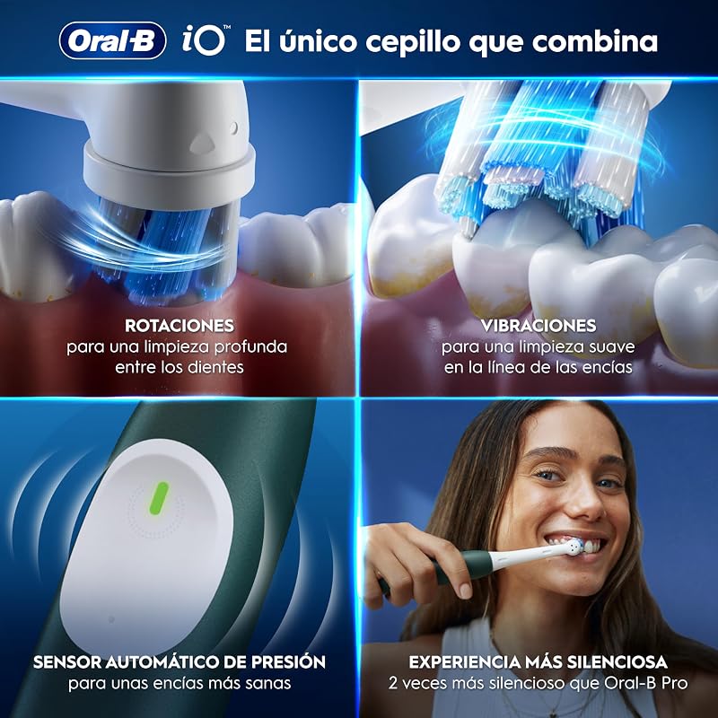 iO 2 Cepillo de Dientes Eléctrico, 1 Cabezal, Verde Bosque