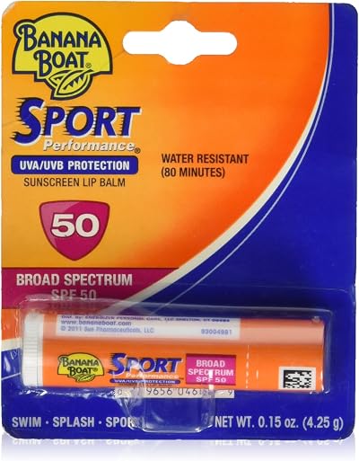Banana Boat Sport Performance SPF 50 Lip Balm Water Sweat Resistant Protection