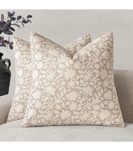 Housse De Coussin NEGIGA 45x45 Cm Motif Floral Vintage - Flanelle Double Face
