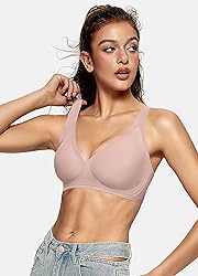 OEAK Womens Deep V Bras Wireless Comfortable Bra