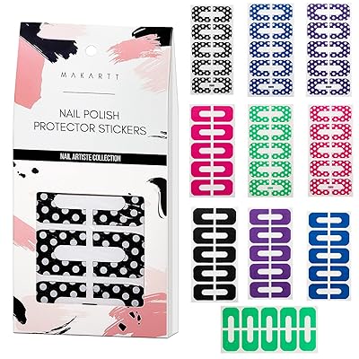 Buy Makartt Nail Polish Protector Nail Polish Painting Peel Off Sticker 10 Sheets 100 Pieces U Shape Tape For Nail Art Painting Stamping Manicure Tool Nail Art Equipment Online In Italy B08v9k2nf3