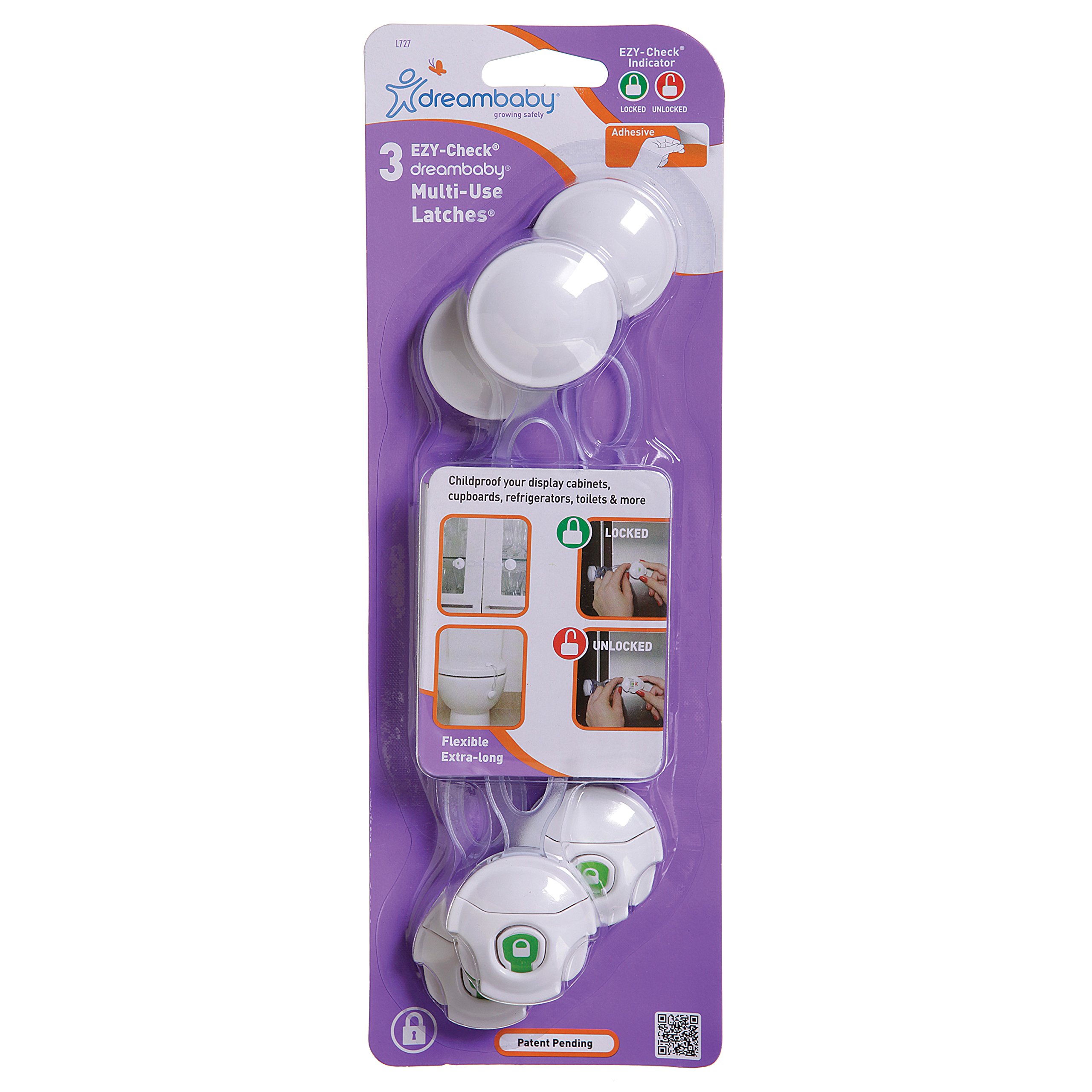 Dreambaby EZY-Check Multi-Use Latches (Pack of 3)