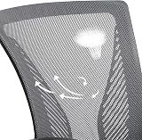 Yaheetech Dark Grey Ergonomic Office Chair Mid-Back Mesh Lumbar Support view 7