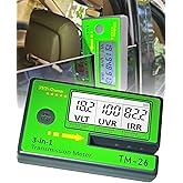 Digital Window Tint Meter TM-26 &ndash; 3-in-1 Automotive VLT Tester with UVR &amp; IRR Measurement, 8mm Slot Light Transmittance Meter for Car Side Windows and Solar Film Inspection (TM-26 Without PU case)