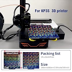 Upgraded 180x180mm Build Plate for KP3S,【 Letter