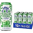 Vita Coco Coconut Juice, Original with Pulp | Big, Bold Coconut Taste | Natural Electrolytes | Sweet, Refreshing Hydration | 16.9 oz can (Pack of 12)