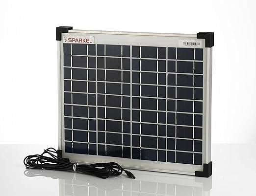 Sparkel 10W Solar Panel With 3 Meter Moulded Long Wire For DC Connection