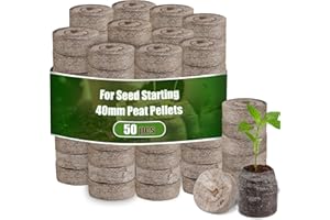 Doter Seed Starter Pod Peat Pellets for Seedlings, Garden Plant Seed Starter Kit for Vegetable, Flower, Bonsai Tree (40mm-50pcs)