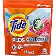 Tide PODS with Downy, Liquid Laundry Detergent Pacs, April Fresh, 15 Count