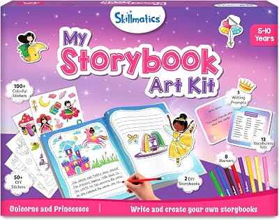 Skillmatics Storybook Art Kit Unicorns & Princesses, Gift for Kids