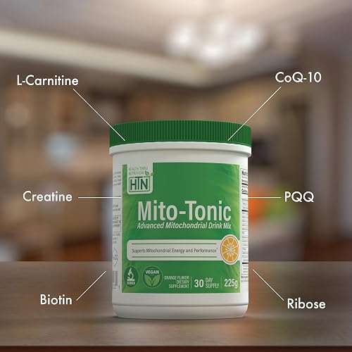 Health Thru Nutrition Mito-Tonic Advanced Mitochondrial Drink Mix | CoQ-10,  PQQ, D-Ribose, L-Carnitine & More | Cellular Energy & Cardiac Function  Support | Keto Friendly