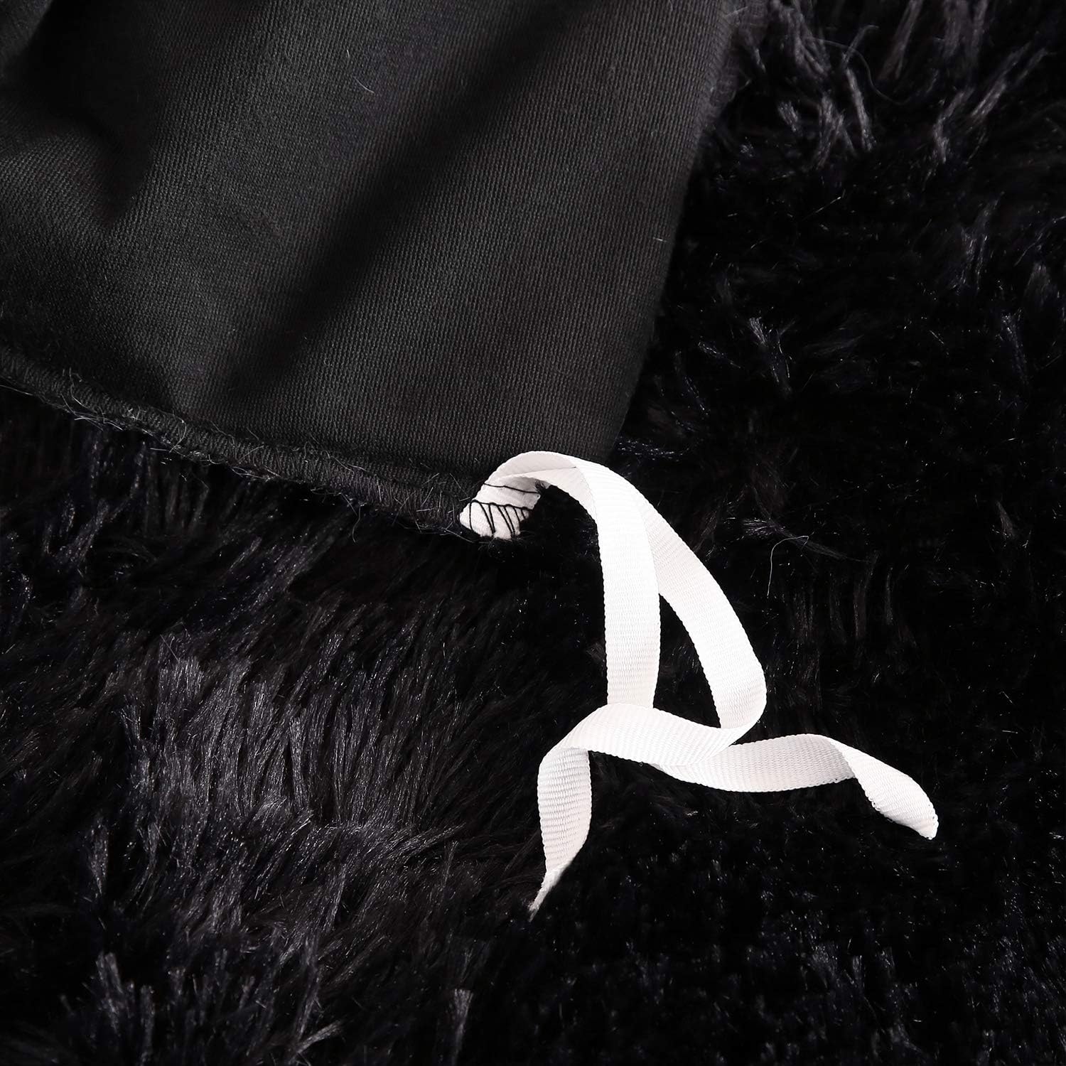 XeGe Plush Shaggy Duvet Cover Luxury Ultra Soft Crystal Velvet Bedding 1PC(1 Faux Fur Duvet Cover),Zipper Closure (Queen, Black): Kitchen & Dining