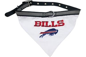 NFL Bandana - Buffalo Bills PET Bandana with Reflective & Adjustable PET Collar, Small