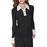 Karl Lagerfeld Womens Long Sleeve Collared Flared Sleeves Gold Buttons Sweater