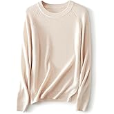 Ciovkis Women's Merino Wool Blend Sweater 2025 Fall Winter Casual Crew Neck Warm Soft Long Sleeve Knit Pullover Sweater