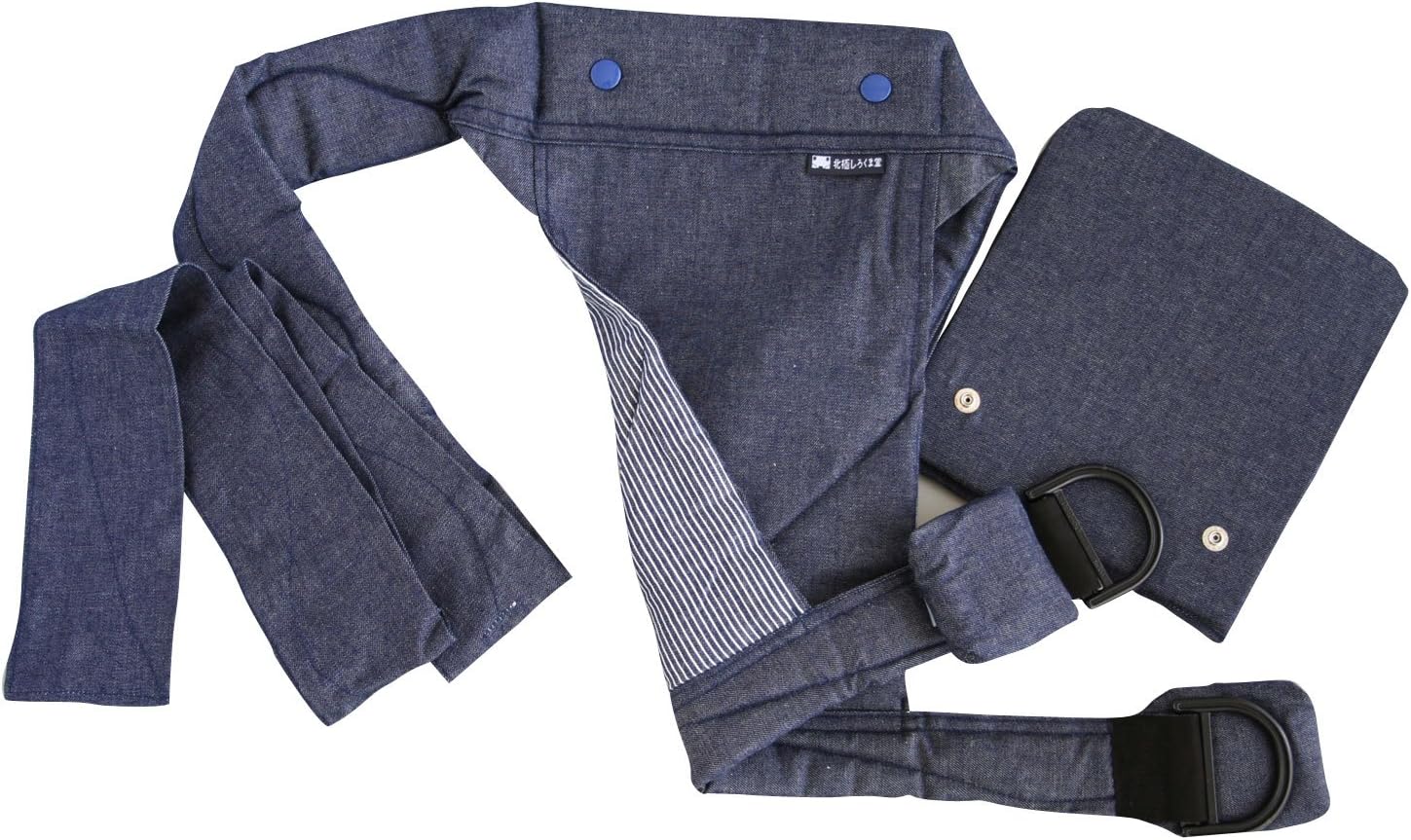 北極しろくま堂 昔ながらのおんぶひも 背当て頭あてつき デニム ヒッコリー ウラ 本体 綿100 On 40 X 0025 ベビー マタニティ ベビー マタニティ 通販 Amazon