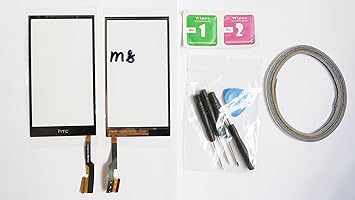 JRLinco Für HTC One M8 Glas Bildschirm Display Touchscreen Ersatzteil ( Ohne LCD ) Outer Glass Replacement + Werkzeuge & dopp