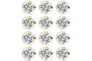 SICOHOME Happy Fathers Day Stickers - 36PCS 1.5" Happy Fathers Decorations Envelope Seals Gift Tags Labels for Boxes Cards Gifts Bags Party Favors Decorations