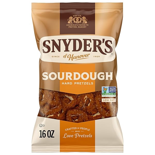 SNYDER’S OF HANOVER SOURDOUGH HARD PRETZELS, 16 OZ BAG