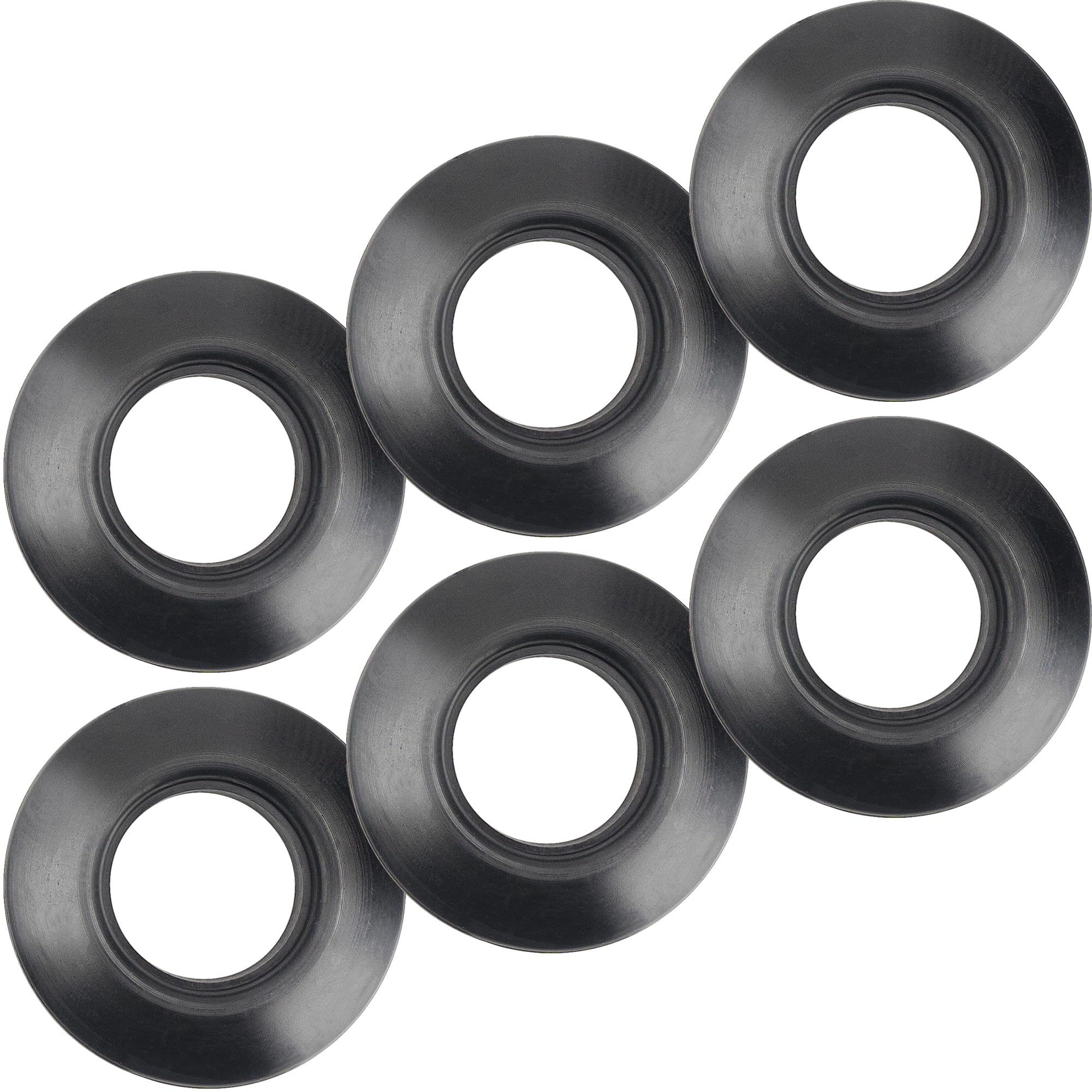 Omoojee 6 Pcs Universal Kayak Paddle Drip Rings, Kayak Replacement Parts for Canoe Paddles, Non-Slip, Leak-Proof (Black)