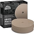 COLETTI Bozeman Percolator Coffee Filters 3.75in – 100 Disc Coffee Filters For Percolators – Premium (Brown - Paper, 3.75”)