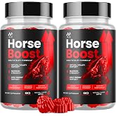 (2 Pack) Horse Boost Gummies for Men, Supplement Formula (120 Gummies)