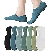 Norther30° Womens Cotton Ankle Socks No Show Socks Low Cut Socks Cotton Socks for Men&Women Non Slip Flat 7Pairs