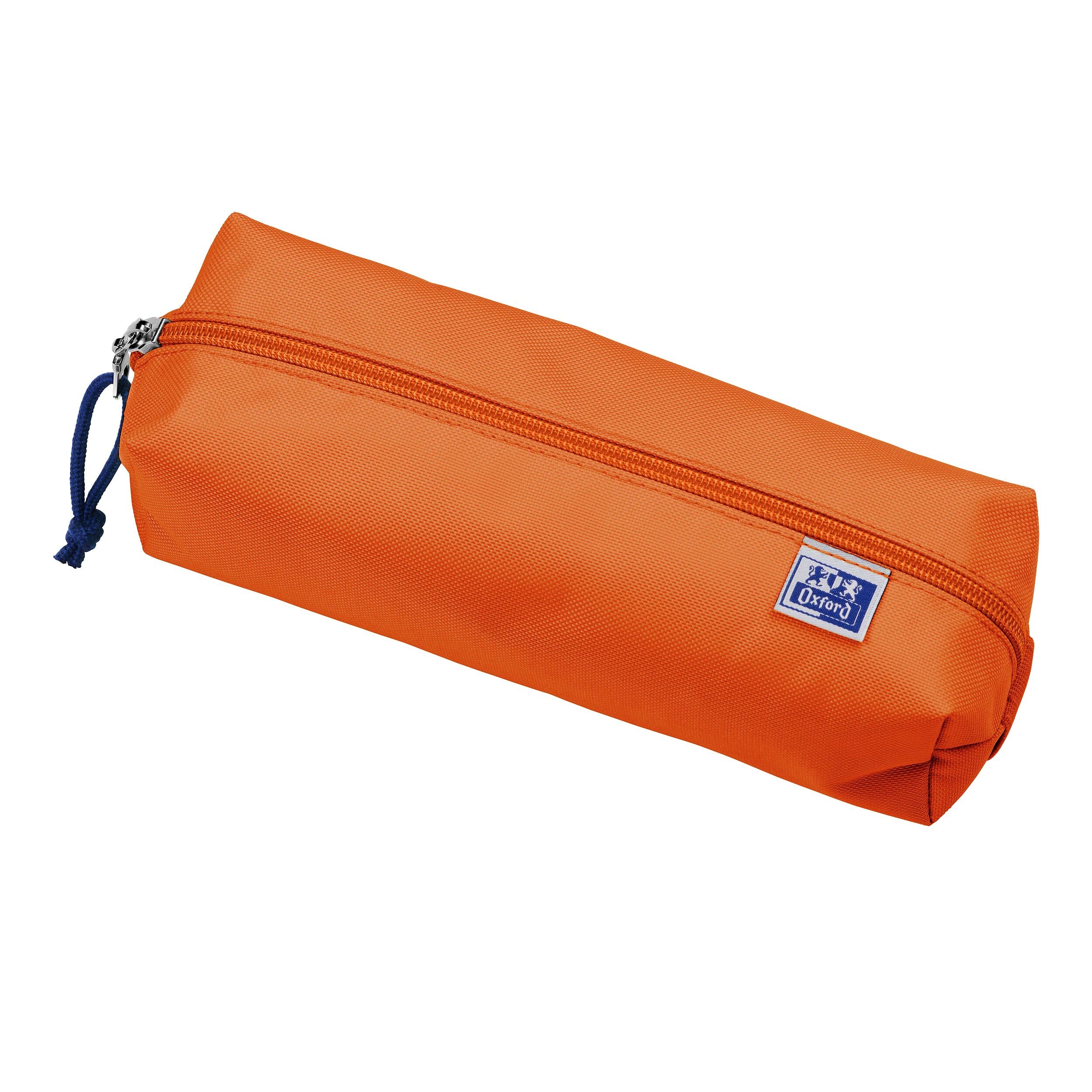 Oxford Girls Boys Rectangle Large Durable Pencil Case Orange