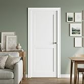 COSHOMER 30"x80" Interior Doors, White Shaker Door Slab,2-Panel | Paintable Solid MDF Core Shaker Pantry Doors, for Swing, Pocket, Sliding Door,Without Hardware Kit