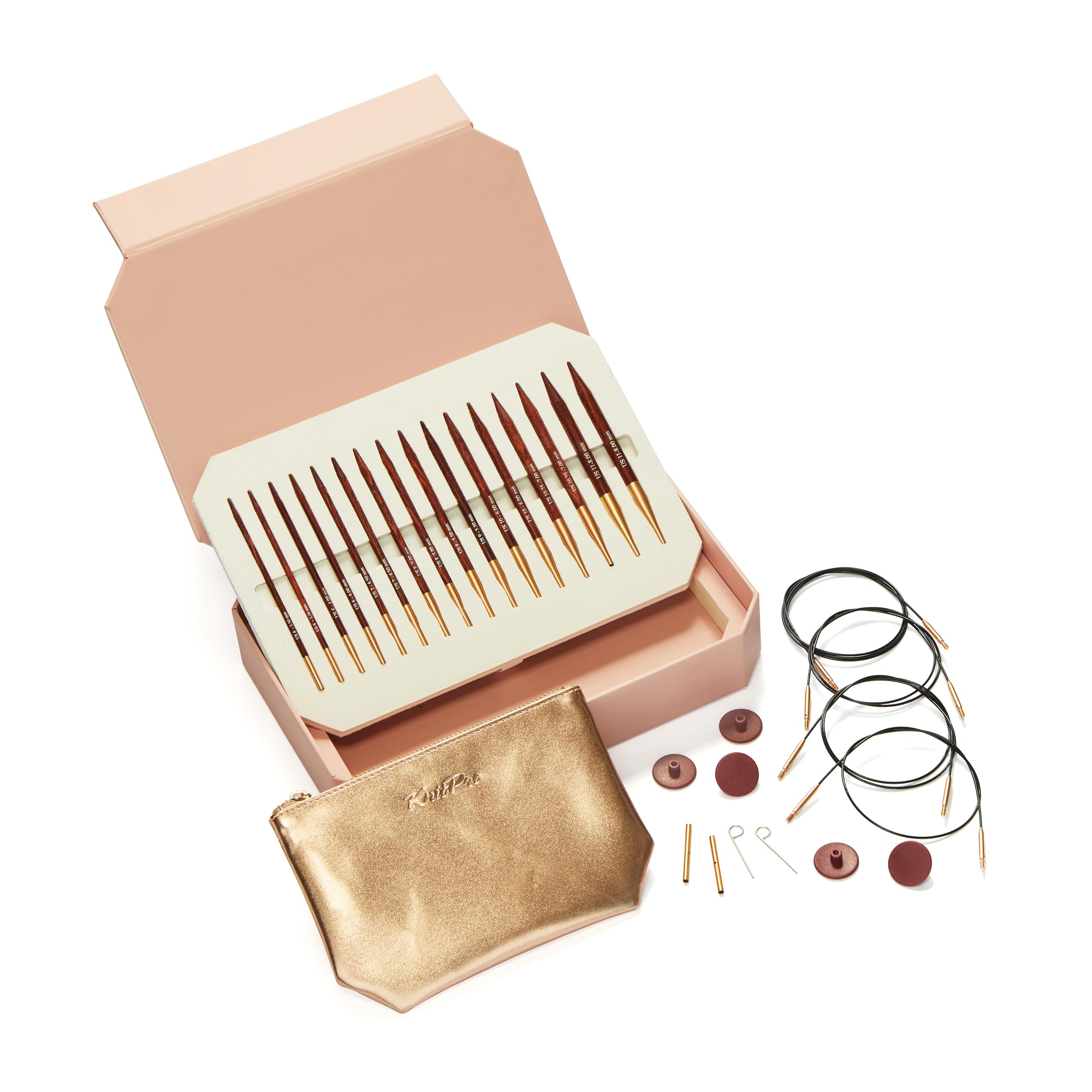 KnitPro Deluxe Gift Set - Symfonie Rose Interchangeable Circular Needles (3.50-8.00mm) with Accessories
